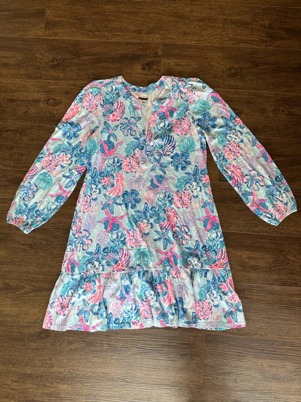 Lilly Pulitzer Long Sleeve Floral Print Dress